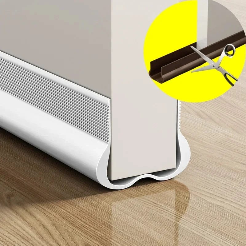 SHOWLU Leather Door Draft Stopper, flexible bottom sealing strip for soundproof and weatherproof door insulation.