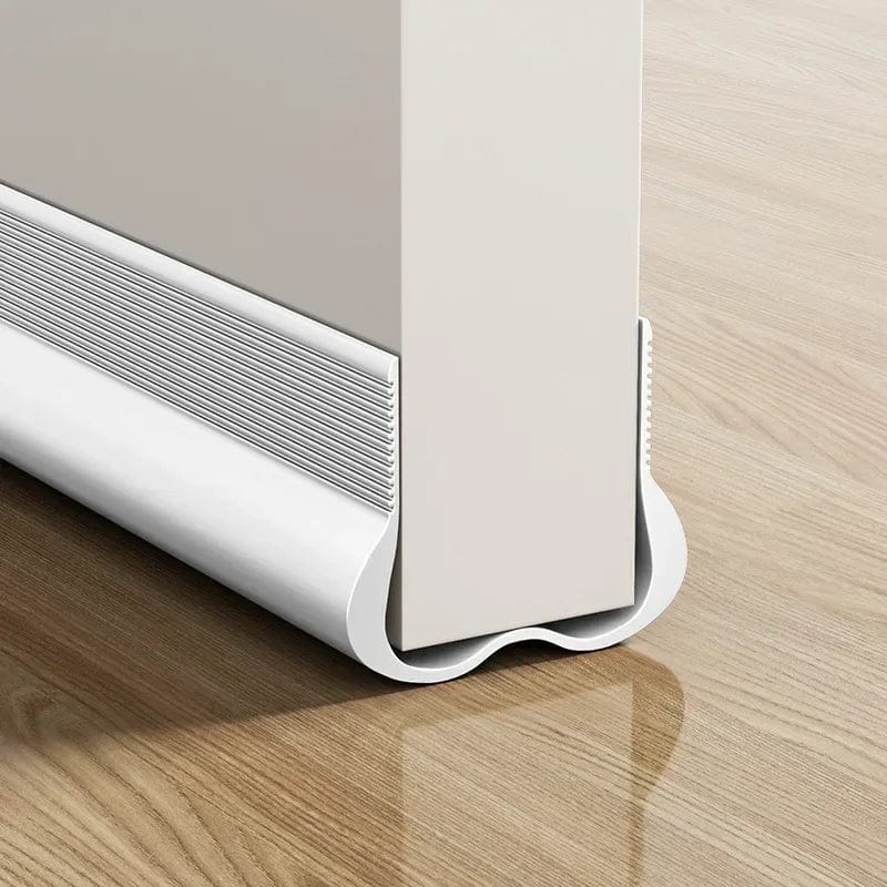 SHOWLU Leather Door Draft Stopper, flexible bottom sealing strip with soundproof gasket to block drafts and improve insulation.
