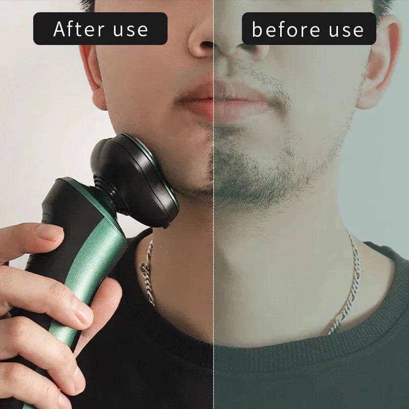 SHOWLU 4-in-1 electric shaver with LCD display, 9D floating head, USB rechargeable, waterproof beard razor and trimmer.