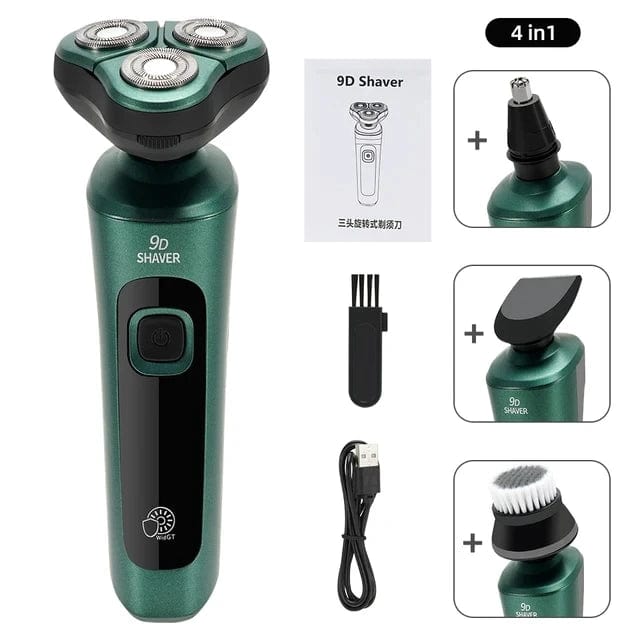 New Smart Electric Shaver LCD Digital Display Three - head Floating Razor USB Rechargeable Washing Multi - function Beard Knife - SHOWLU FASHION STORE