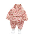 Unisex kids cotton tracksuit by SHOWLU FASHION STORE, 2-piece spring autumn set with jacket and pants for toddlers and infants.