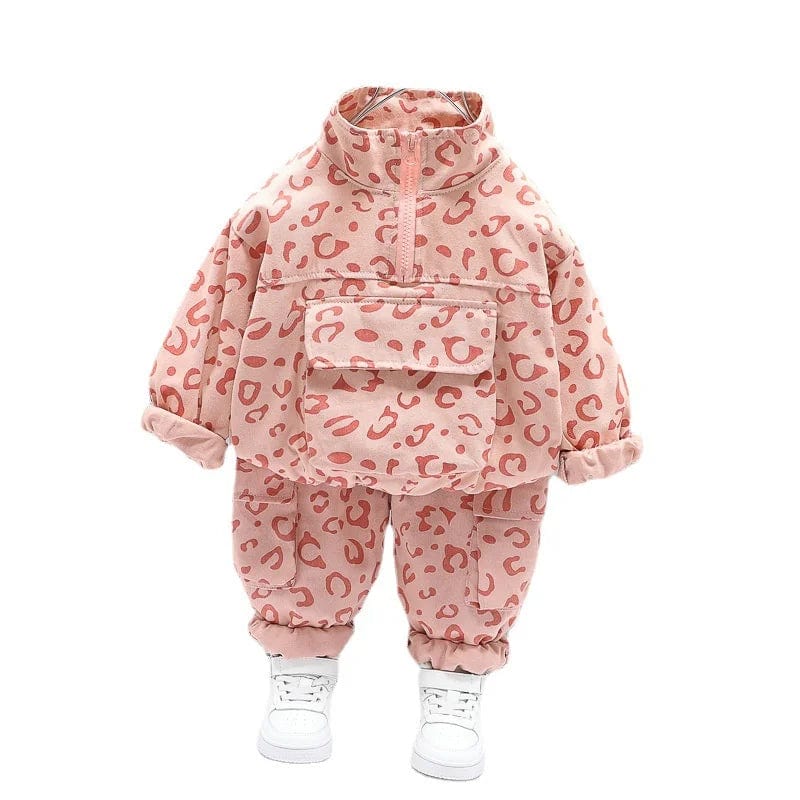 Unisex kids cotton tracksuit by SHOWLU FASHION STORE, 2-piece spring autumn set with jacket and pants for toddlers and infants.