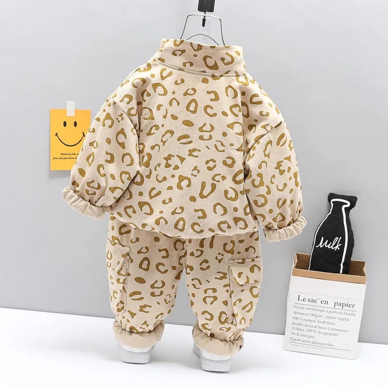 Unisex kids cotton tracksuit with jacket and pants, perfect for spring and autumn, by SHOWLU FASHION STORE.