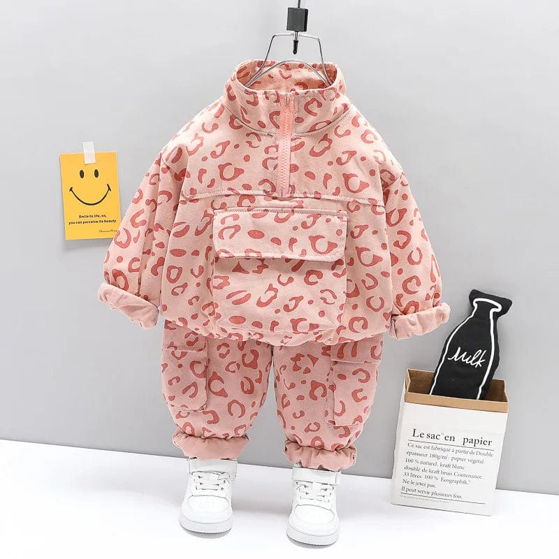 Unisex kids cotton tracksuit by SHOWLU FASHION STORE with jacket and pants, perfect for spring and autumn toddlers and babies.