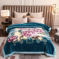 SHOWLU FASHION Weighted Raschel Blanket with thick double-sided plush for warmth and comfort, ideal for winter and autumn bedding.