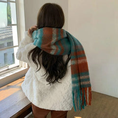 New Winter Cashmere Scarf for Women Warm Shawl and Wraps Thick Blanket Foulard Fashionable Neckerchief Bandana Pashmina T708 - SHOWLU FASHION STORE