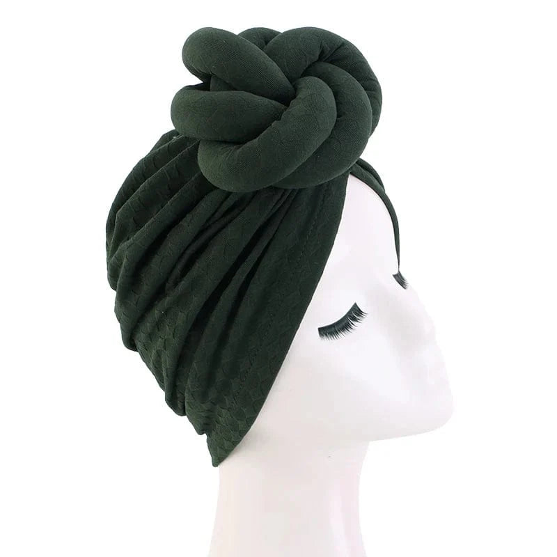 Women’s 3D flower turban hat by Showlu Fashion, soft beanie headscarf with large floral design, ideal for chemo or casual wear