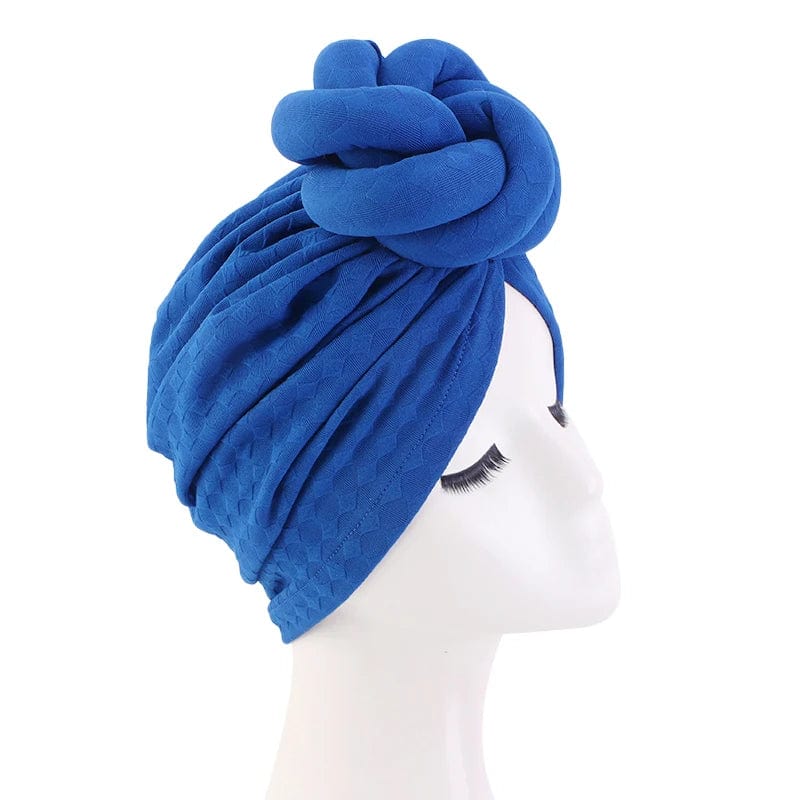 Women's 3D flower turban hat by Showlu Fashion, soft beanie headscarf, stylish chemo cap, perfect for weddings or parties.