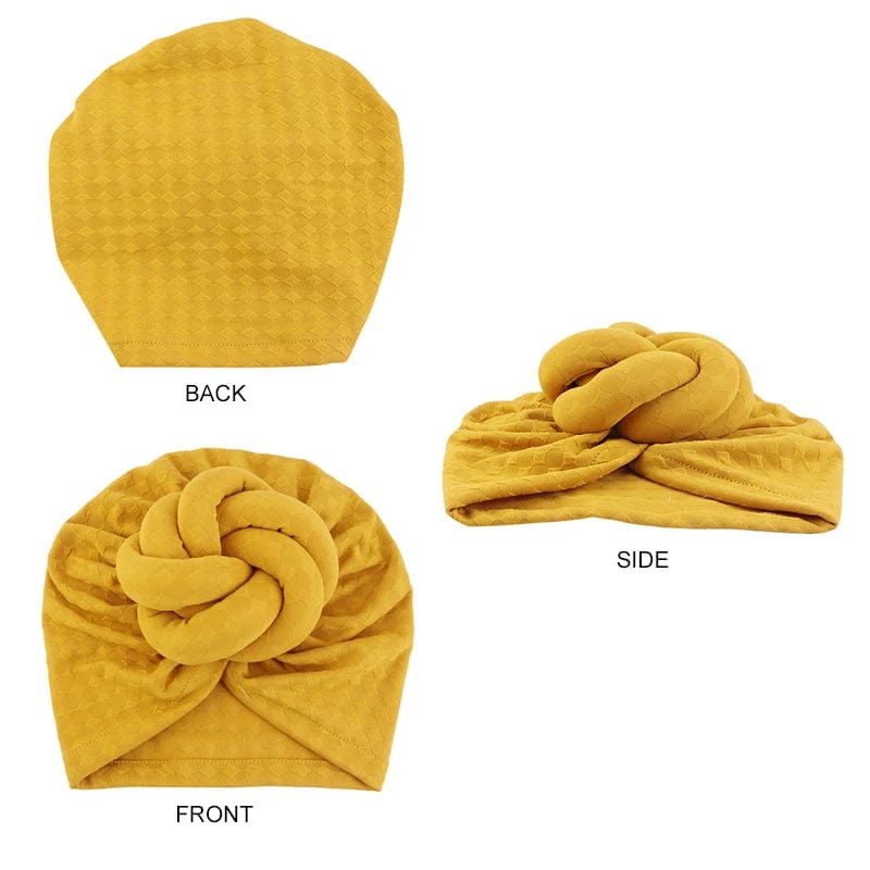 Women's 3D flower turban hat by Showlu Fashion, soft beanie headscarf perfect for chemo, wedding, and party headwear.