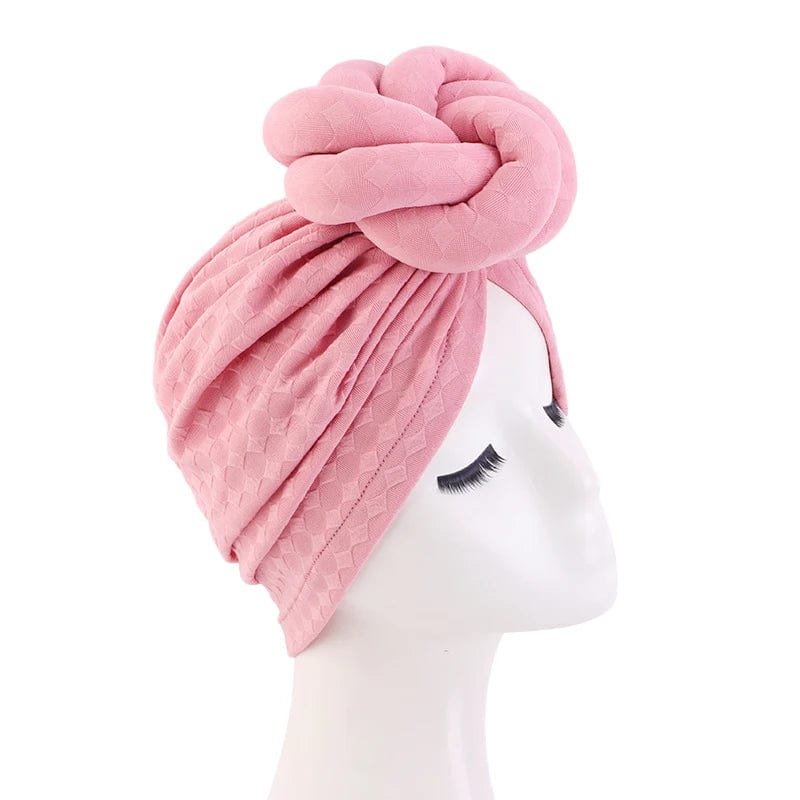 Women’s 3D flower turban hat by Showlu Fashion, soft beanie headscarf with floral design, perfect for chemo or wedding headwear.