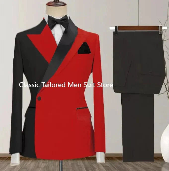 Yellow slim fit men's suit by SHOWLU FASHION STORE, featuring a 2-piece cotton blazer and pants for business or wedding occasions.