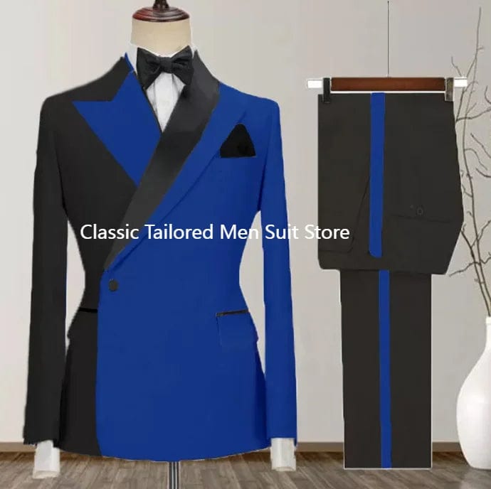 New Yellow Men Suits Latest Design Lapel One Button Casual Slim Male Suit Business Wedding Groom Elegant 2 Piece Blazer Pants - SHOWLU FASHION STORE