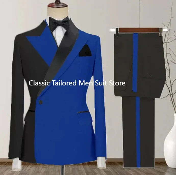 Yellow slim fit men's suit by SHOWLU FASHION STORE, featuring a 2-piece cotton blazer and pants for business or wedding occasions.