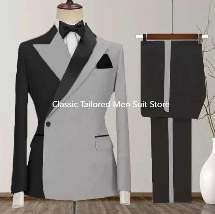 New Yellow Men Suits Latest Design Lapel One Button Casual Slim Male Suit Business Wedding Groom Elegant 2 Piece Blazer Pants - SHOWLU FASHION STORE