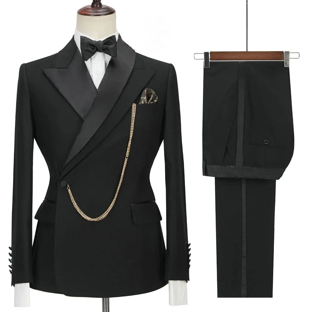 Yellow slim fit men's suit by SHOWLU FASHION, featuring a 2-piece cotton blazer and matching pants, ideal for business or wedding attire.