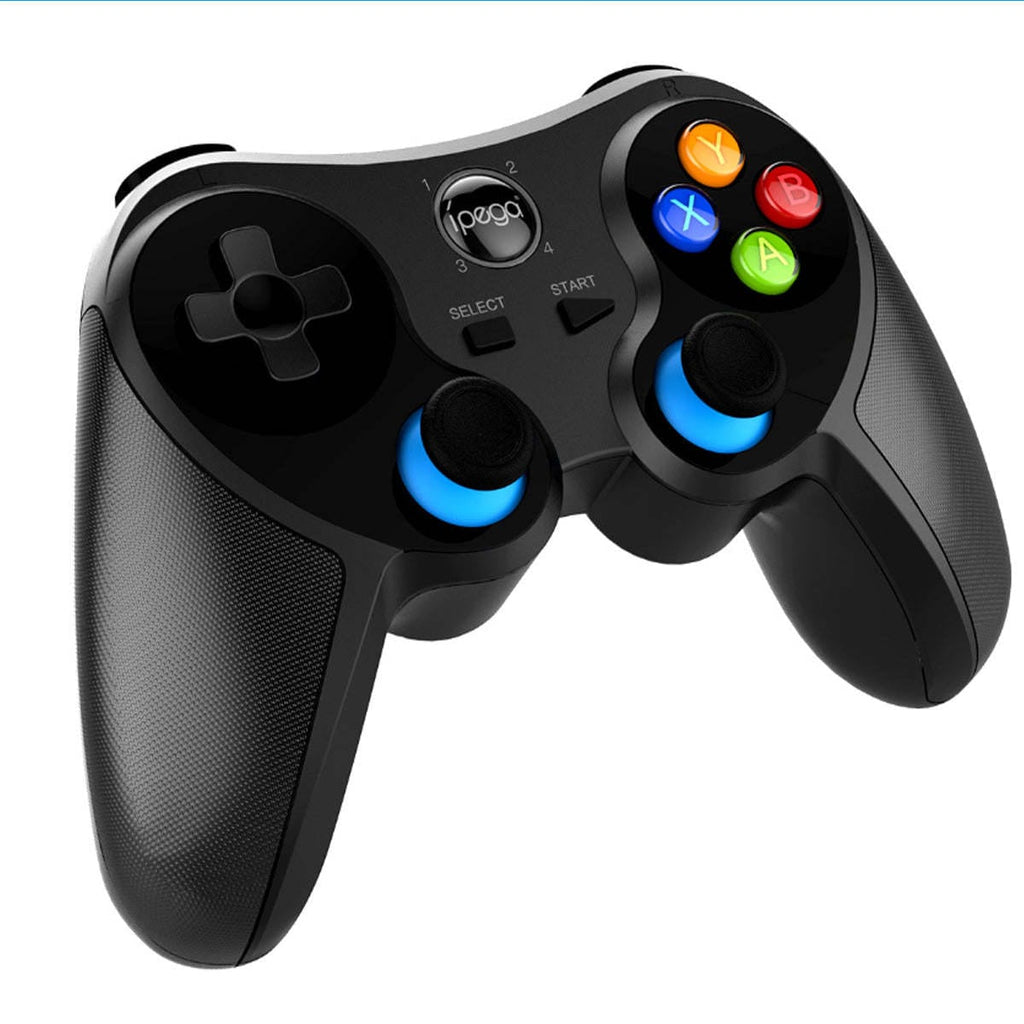 Doba wireless ergonomic game controller with Bluetooth for iOS and Android, featuring dual joysticks and button layout for gaming.