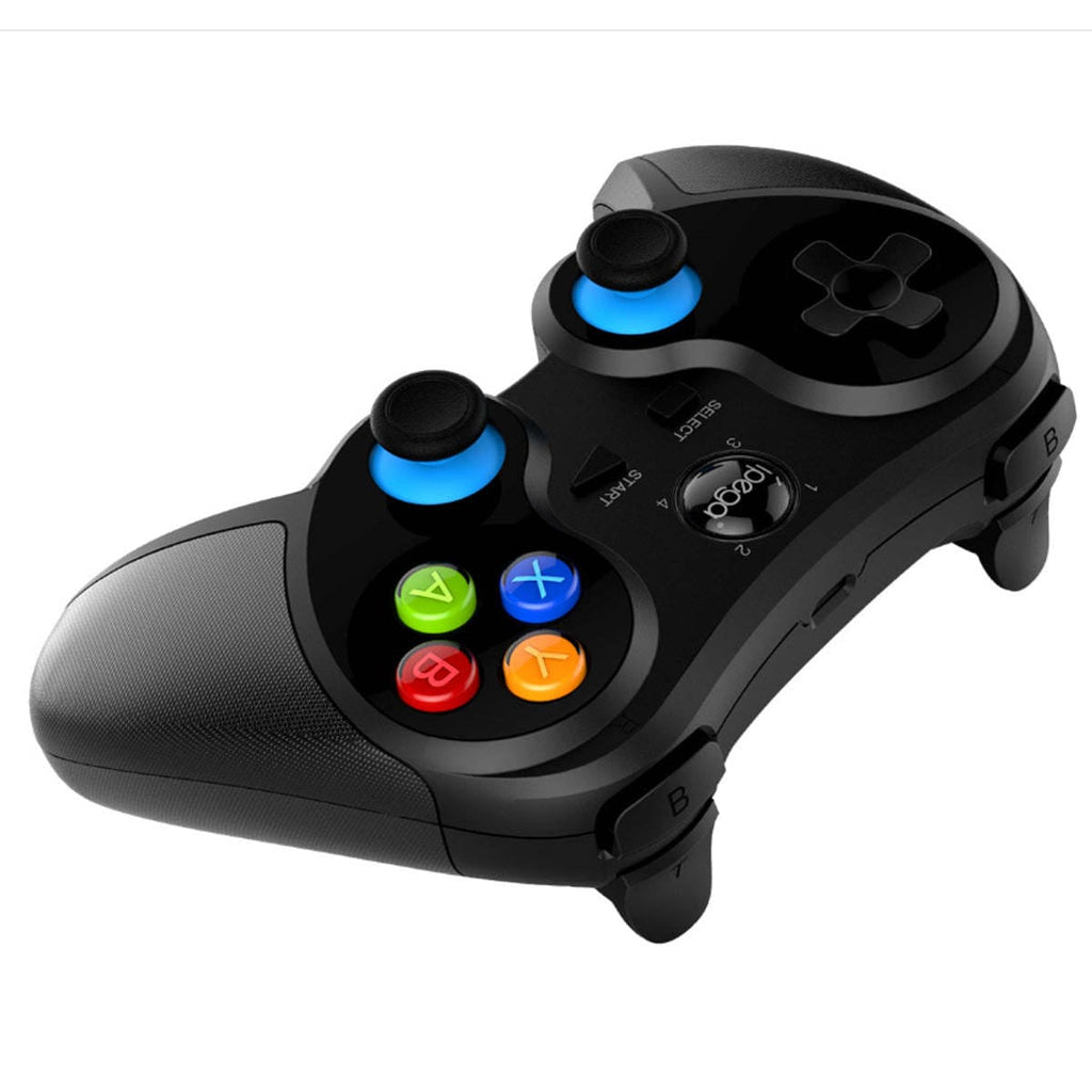 Doba wireless Bluetooth game controller with ergonomic design for iOS and Android devices, featuring dual analog sticks and buttons.