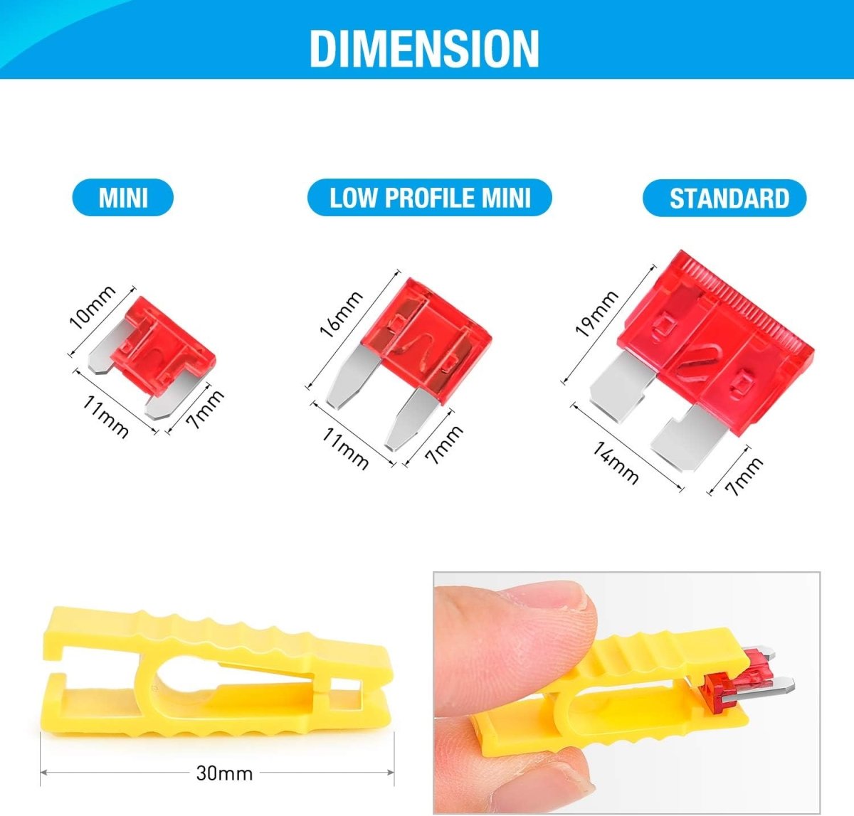 Nilight - 50019R 272pcs Standard & Mini & Low Profile Mini Blade Fuse Assortment, 2A 5A 10A 15A 20A 25A 30A 35A Replacement Fuses for Car Boat Truck SUV Automotive - SHOWLU FASHION STORE