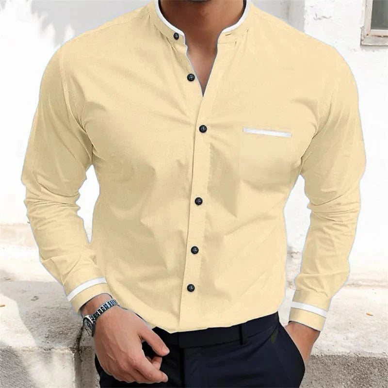 Showlu men's 3D print Hawaiian shirt with mandarin collar, silk blend fabric, available in XS-6XL, featuring vibrant nine-color design.