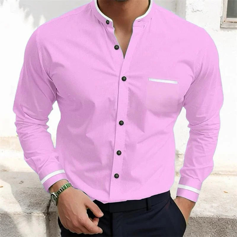Showlu men's 3D print Hawaiian shirt with Mandarin collar, colorful silk blend fabric, available in XS-6XL, comfortable and stylish.