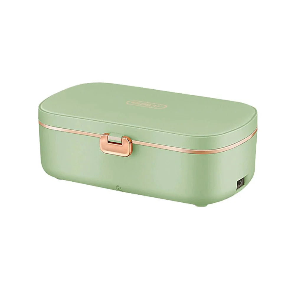 Showlu Portable Electric Lunch Box with 1.5L stainless steel food warmer for office meals, compact and easy to use.