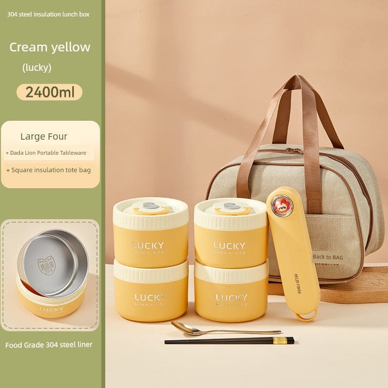 Showlu Fashion Store Worthbuy 316 stainless steel insulated lunch box for office use, microwave safe and durable.