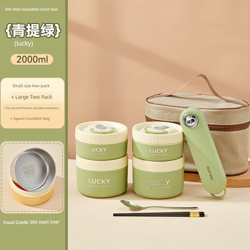 Showlu Fashion Store Worthbuy 316 stainless steel insulated lunch box for office use, microwave safe and durable for daily meals.