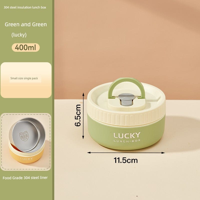 Showlu Fashion Store Worthbuy stainless steel insulated lunch box, microwave safe, ideal for office workers, durable and leak-proof.