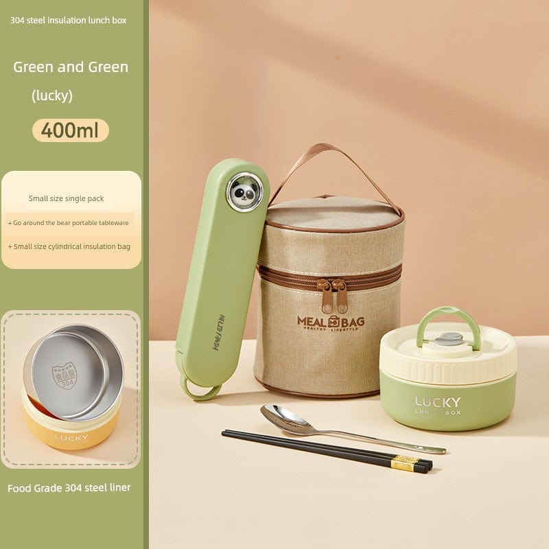 Showlu Fashion Store Worthbuy 316 stainless steel insulated lunch box for office use, microwave-safe and durable for meals on the go.