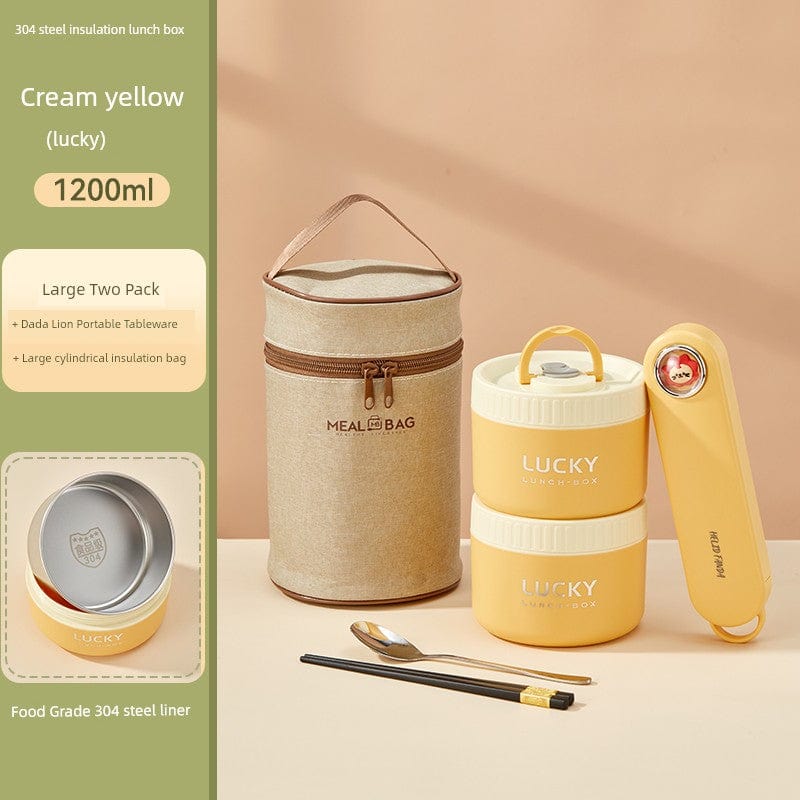 Showlu Fashion Store Worthbuy 316 stainless steel insulated lunch box for office use, microwave safe and durable.