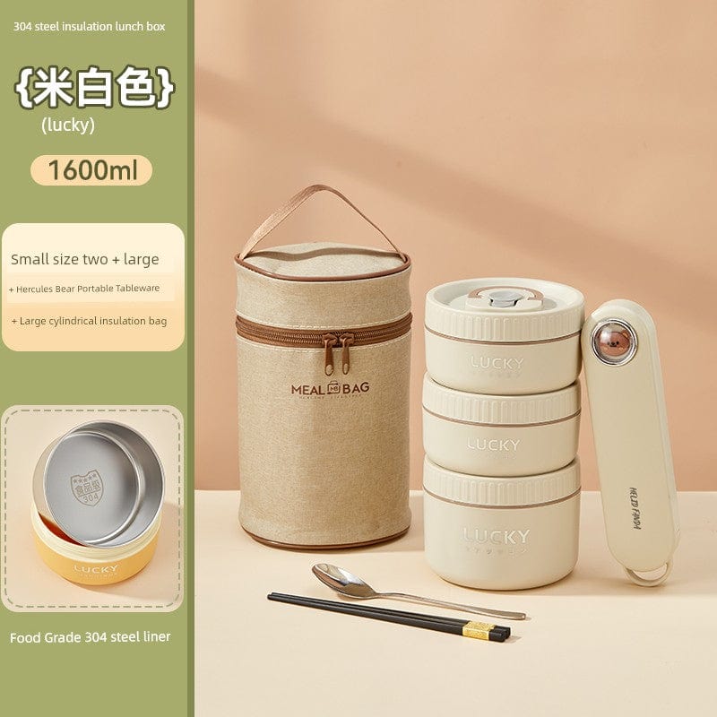 Showlu Fashion Store Worthbuy 316 stainless steel insulated lunch box for office use, microwave safe and durable for daily meals.