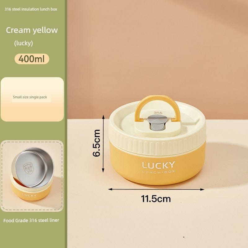 Showlu Fashion Store Worthbuy stainless steel insulated lunch box for office use, microwave safe, with sleek design and secure lid.