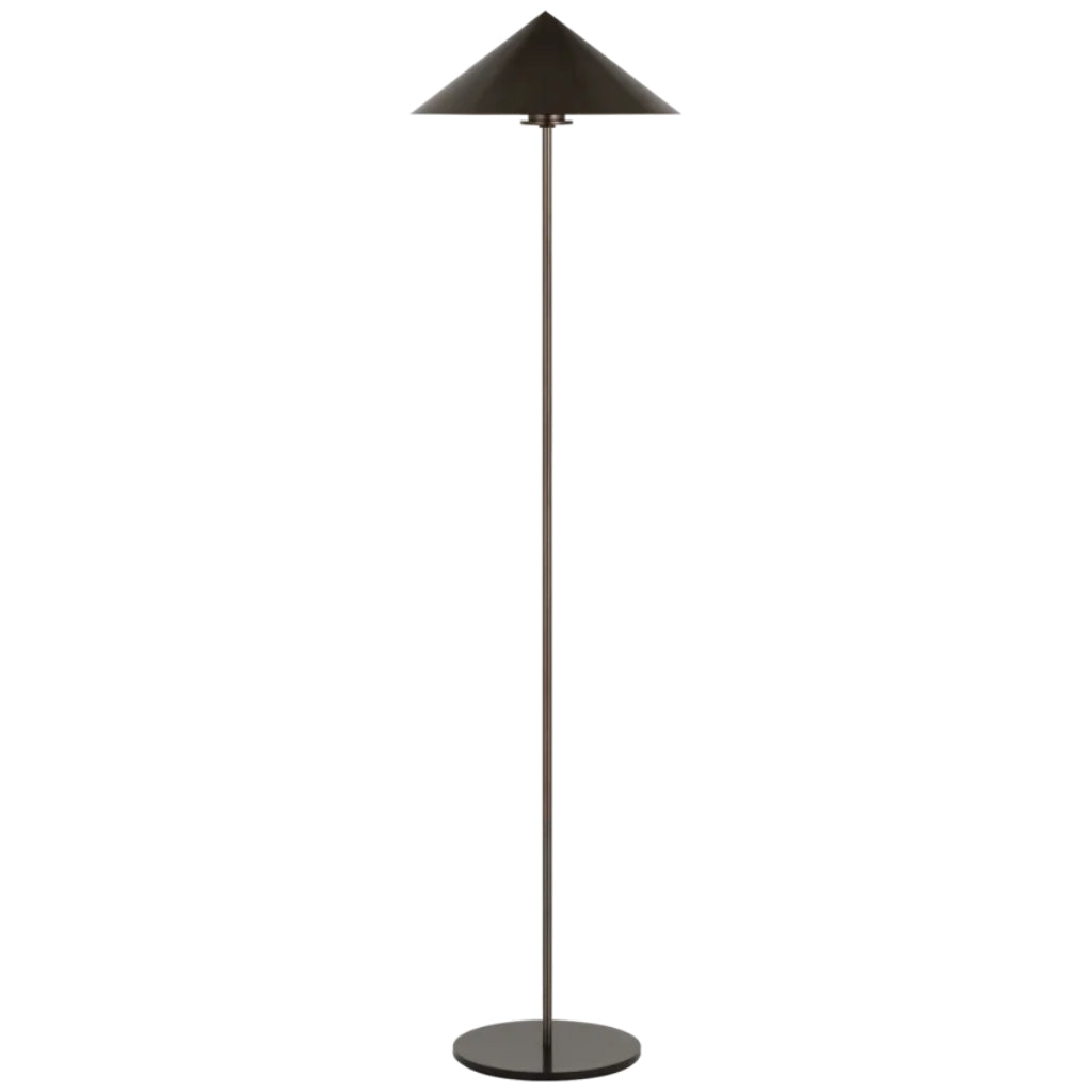 Bronze Orsay medium floor lamp with a 55-inch height and LED light, featuring a sleek modern design.
