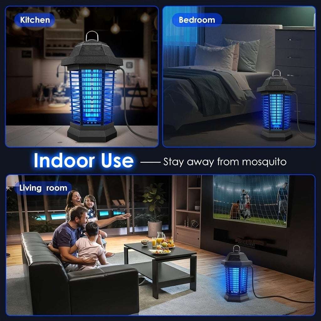 Showlu Electric Outdoor Bug Zapper with plastic outer case, designed to trap flies and mosquitoes effectively in outdoor spaces.