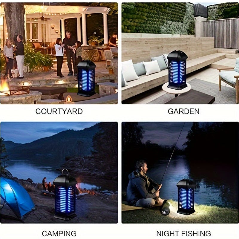 Showlu outdoor electric mosquito killer with US plug, ideal for patio and yard pest control, 110V insect eliminator.