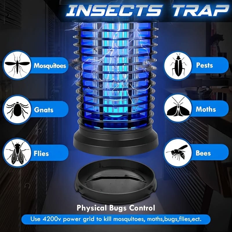 Showlu Fashion Store electric mosquito killer trap for indoor and outdoor use, portable device with UV light to attract and eliminate flies.
