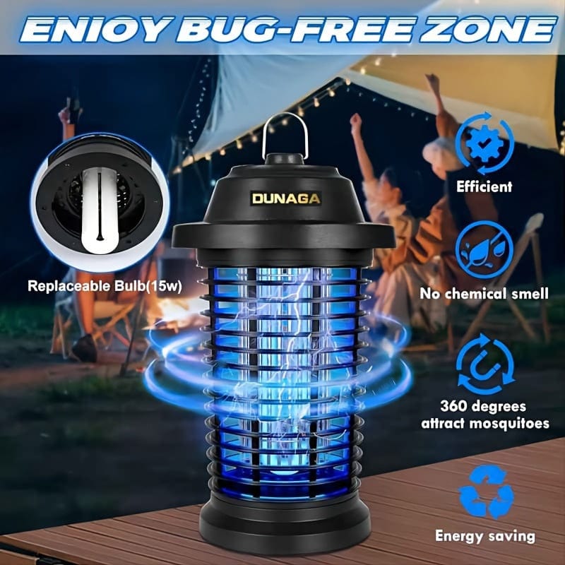 Showlu Fashion Store electric mosquito killer trap for indoor and outdoor use, with a portable design for home and backyard fly control.
