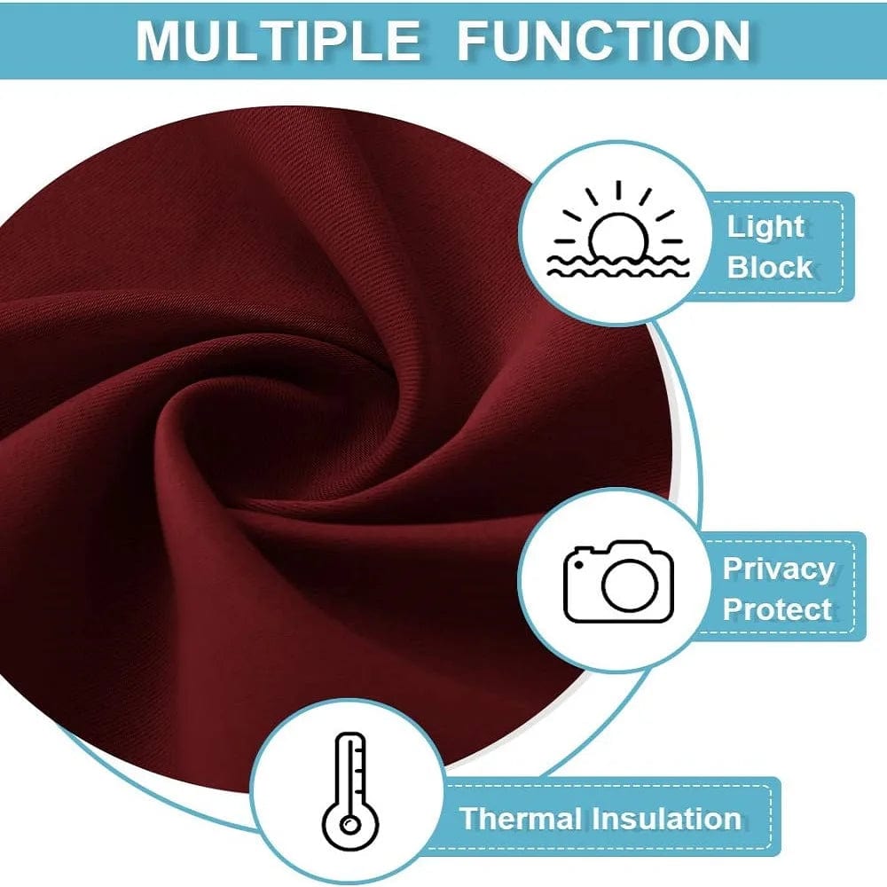 Pack Of 1 Room Divider BlackOut Curtain for Living Room, Noise Reduction Curtain with Anti - Rust Grommet Top Blackout Curtain - SHOWLU FASHION STORE