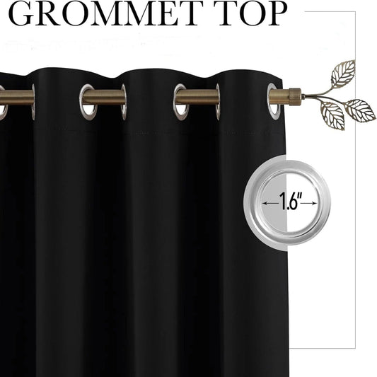 Pack Of 1 Room Divider BlackOut Curtain for Living Room, Noise Reduction Curtain with Anti - Rust Grommet Top Blackout Curtain - SHOWLU FASHION STORE