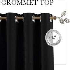 Pack Of 1 Room Divider BlackOut Curtain for Living Room, Noise Reduction Curtain with Anti - Rust Grommet Top Blackout Curtain - SHOWLU FASHION STORE