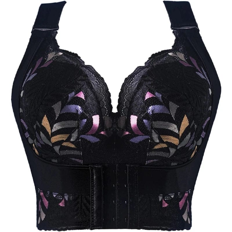 NUYIMEI women's lace push-up bra by Showlu Fashion, wire-free floral padded lingerie with plus-size options and adjustable cups.