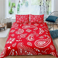Paisley Mandala Black Duvet Cover Set Bohemian Style Double For Adults Queen King Size Bedding Set With Pillowcase For Bedroom - SHOWLU FASHION STORE