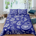 Black paisley mandala duvet cover set with bohemian style microfiber bedding and matching pillowcases for queen or king size bedroom.
