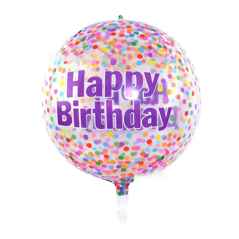 Showlu Fashion cartoon birthday bounce ball, transparent party balloon with colorful printed cartoon design for festive celebrations