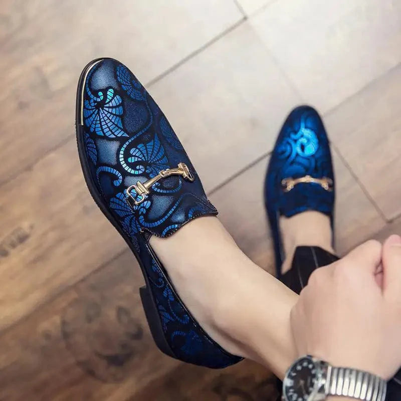 Men's faux suede slip-on loafers by SHOWLU FASHION STORE, luxury wedding party shoes with stylish Italian design.