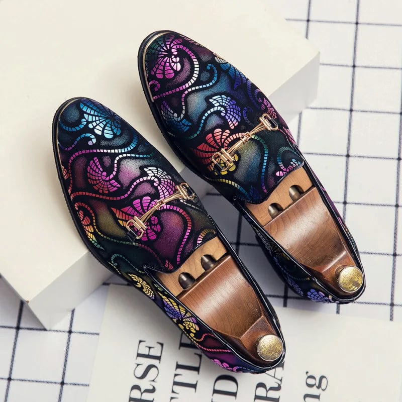 Men's faux suede slip-on loafers by SHOWLU FASHION STORE, luxury wedding party shoes with sleek Italian designer style.
