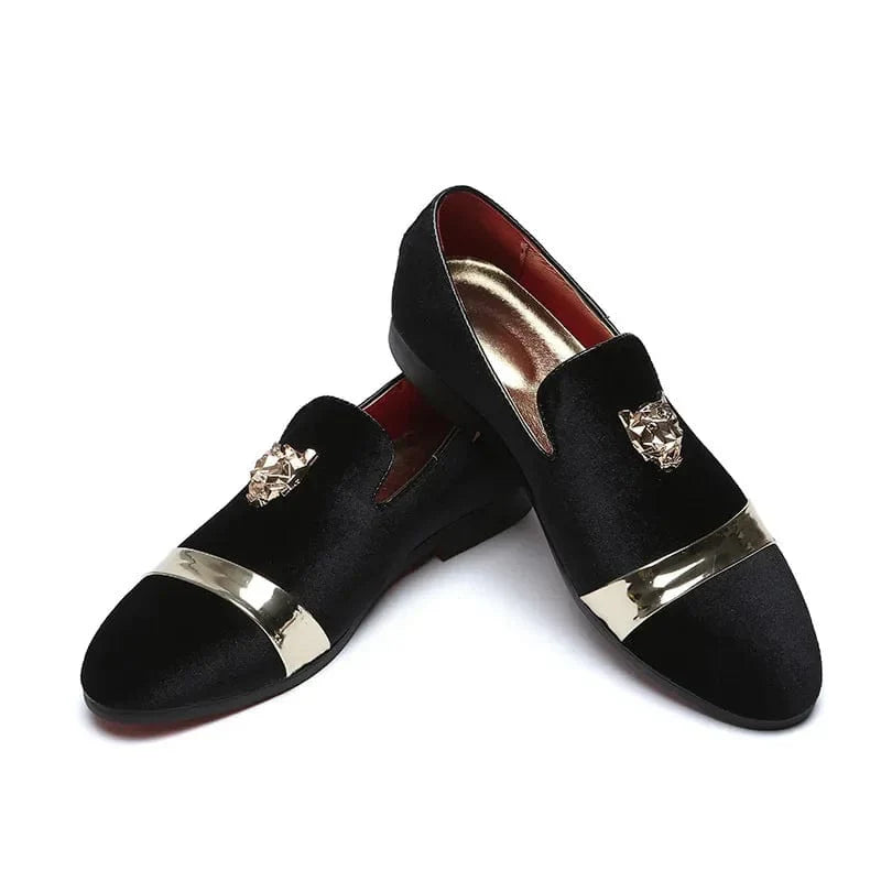 Men's faux suede slip-on loafers by SHOWLU FASHION STORE, luxury wedding party shoes, stylish Italian dress shoes for men.