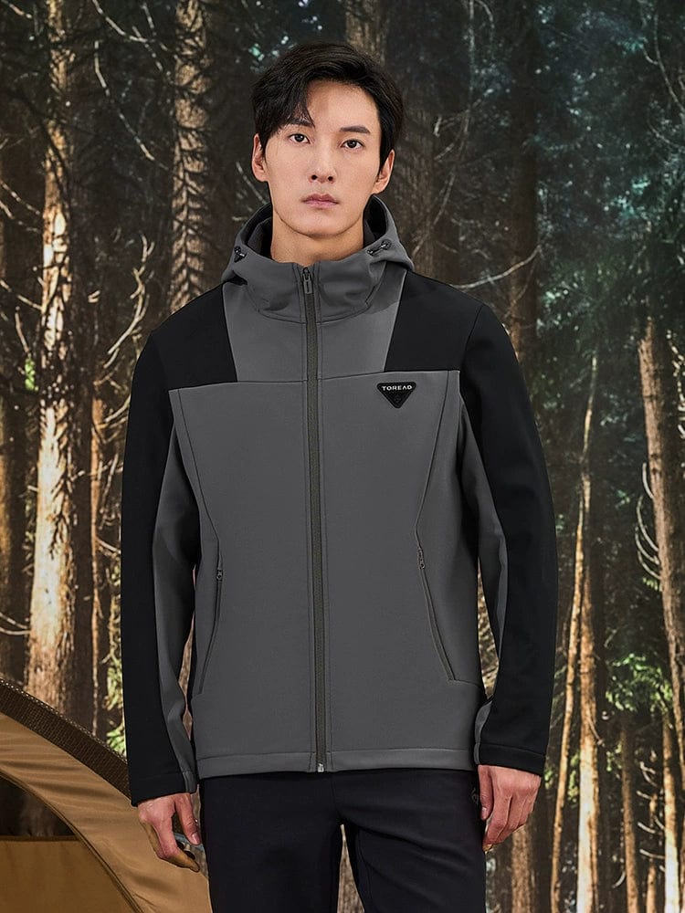 Pathfinder men's soft shell jacket by SHOWLU FASHION, fleece-lined waterproof outdoor coat with windproof and warm features.