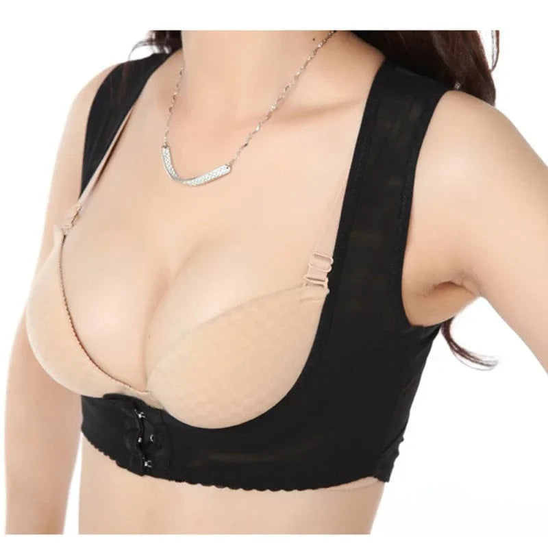Showlu Women's back posture corrector brace with breathable design for hunchback relief and improved spinal alignment.