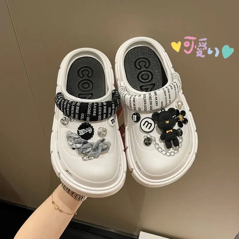 Platform Slippers Summer Women's Sandals 6cm Wedges Ladies Outdoor Clogs Thick Street Beach Slides Girls Flip Flops Garden Shoes - SHOWLU FASHION STORE